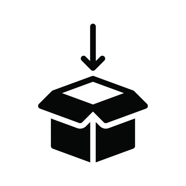 Box Illustrazione Vettoriale Icona Web — Vettoriale Stock