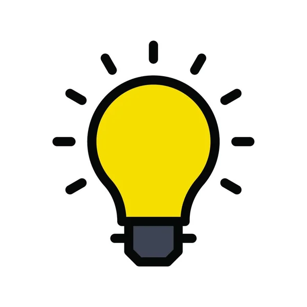 Glühbirne Web Icon Vektor Illustration — Stockvektor