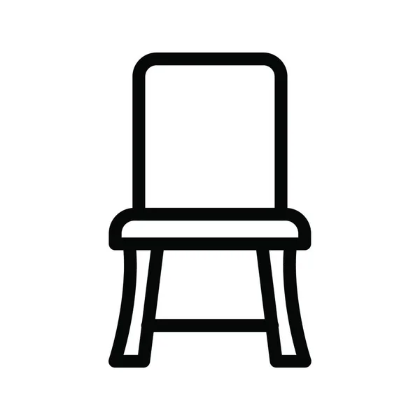 Cadeira Ícone Vetor Ilustração —  Vetores de Stock