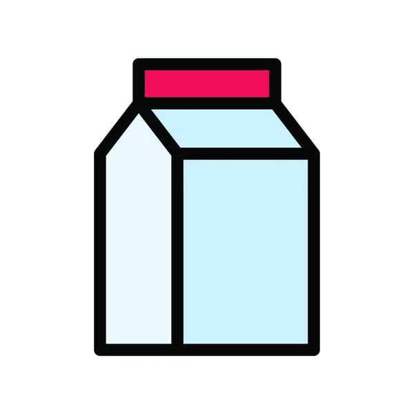 Illustrazione Vettoriale Icona Confezione Latte — Vettoriale Stock