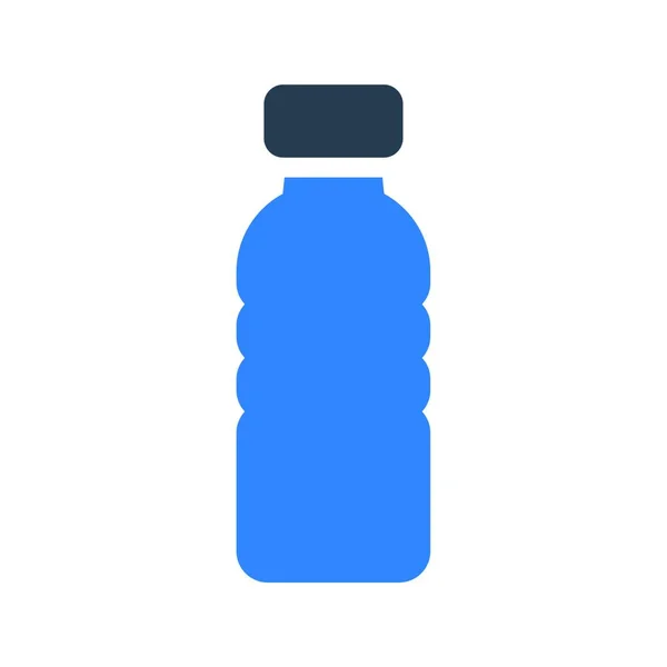 Plastic Bottle Web Icon Vector Illustration — Stock Vector