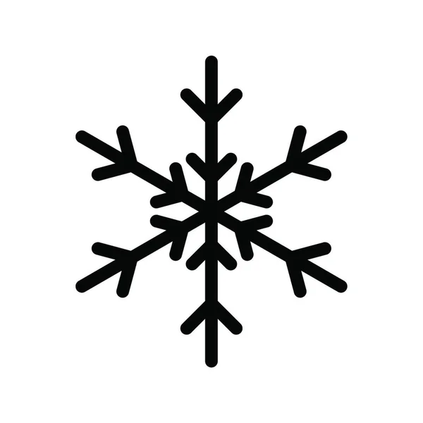 Bella Icona Fiocco Neve Illustrazione Vettoriale — Vettoriale Stock