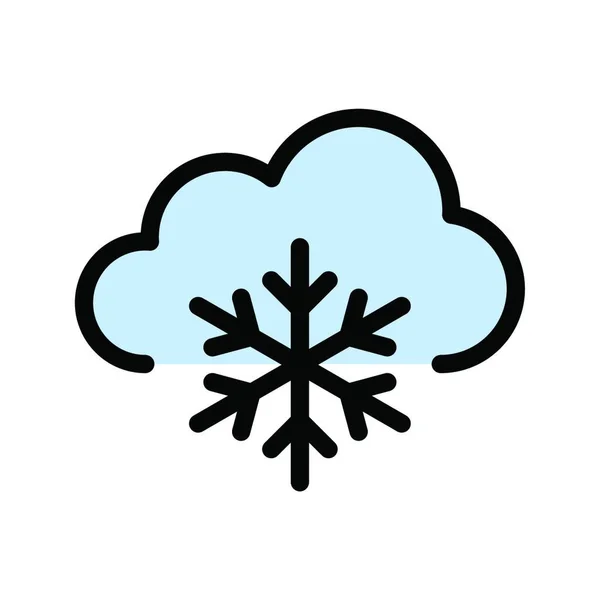 Schnee Symbol Vektor Illustration — Stockvektor