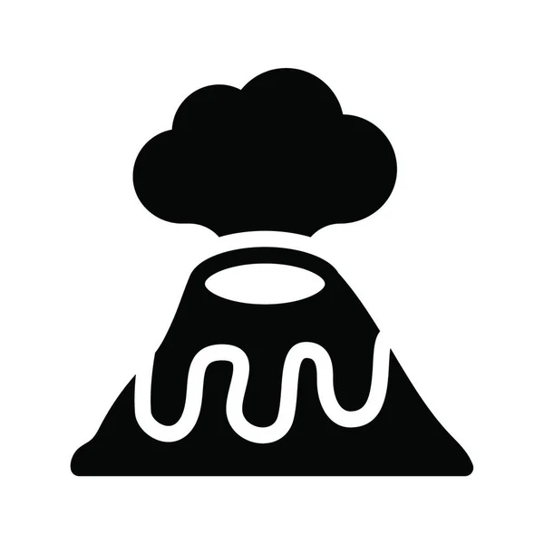 Éruption Volcanique Illustration Vectorielle Simple — Image vectorielle
