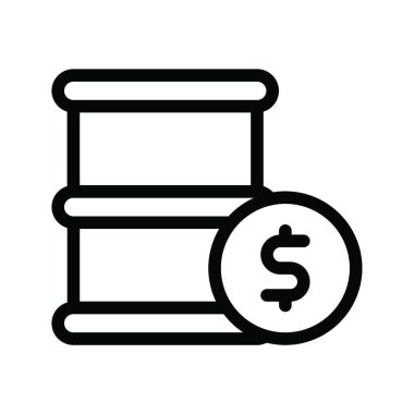 yakıt maliyeti, basit vektör illüstrasyonu