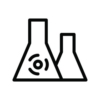 Elektrik santrali, basit vektör illüstrasyonu