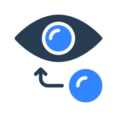 Göz simgesi vektör illüstrasyonu 