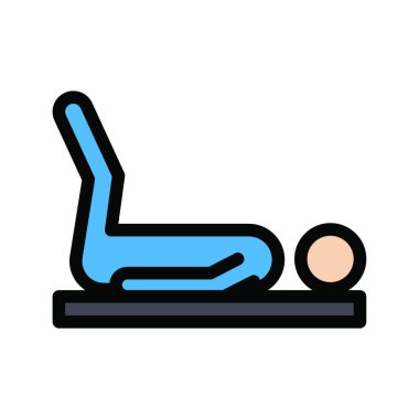 Fizyoterapi ikonu vektör illüstrasyonu 