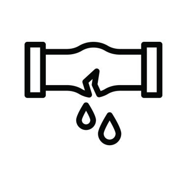 Bozuk musluk, basit vektör çizimi