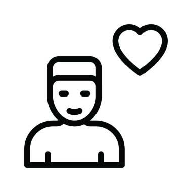 man simgesi, vektör illüstrasyonu 