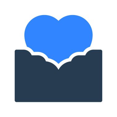 Aşk sembolü. Sevgililer Günü kartı şablonu. Kalp çizimi  