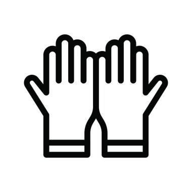 Eldiven simgesi, vektör şablonu 