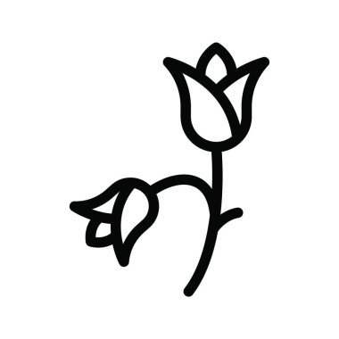 çiçek simgesi, vektör illüstrasyonu 