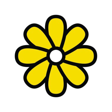 çiçek web simgesi vektör illüstrasyonu
