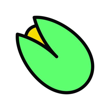 fındık düz simgesi, vektör illüstrasyonu 