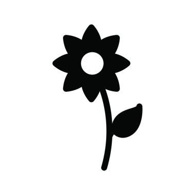 çiçek web simgesi vektör illüstrasyonu