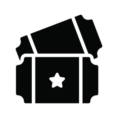 bilet simgesi, vektör illüstrasyonu