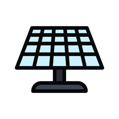 Güneş paneli web simgesi vektör çizimi