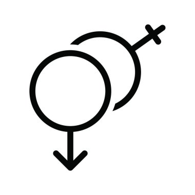 cinsiyet simgesi vektör illüstrasyonu 