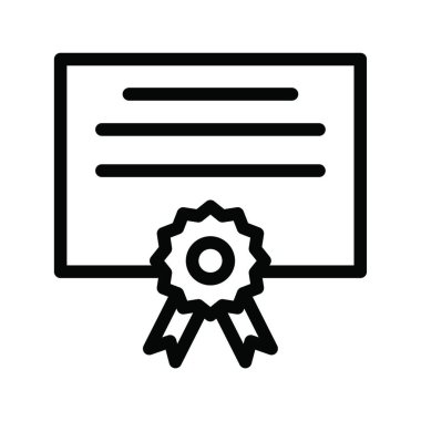 Sertifika web simgesi vektör çizimi