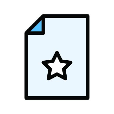 Basit favori ui simgesi, vektör illüstrasyonu