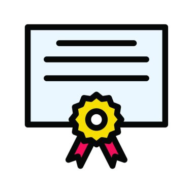 Sertifika web simgesi vektör çizimi