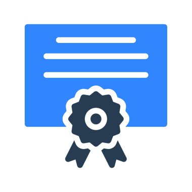 Sertifika web simgesi vektör çizimi
