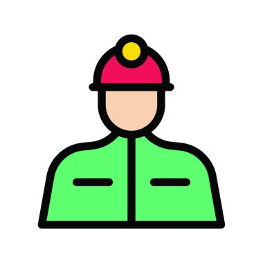 İtfaiyeci simgesi vektör çizimi 