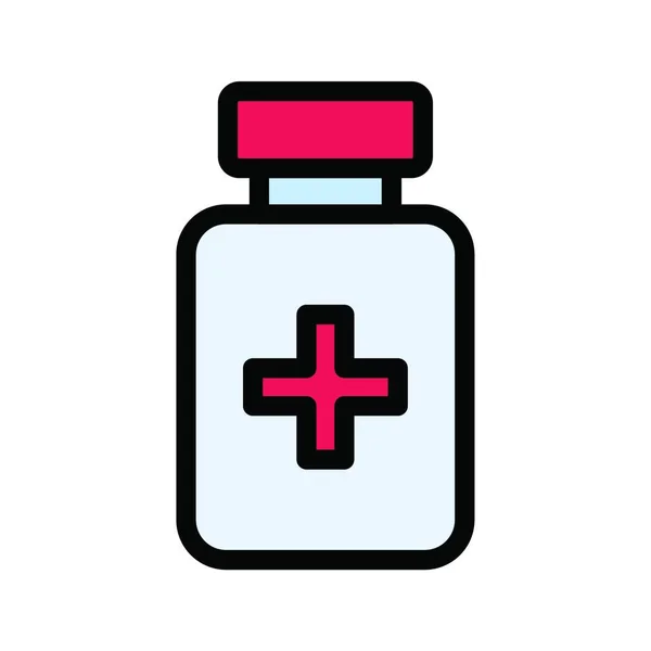 医療用ボトルやシンプルなベクターイラスト — ストックベクタ
