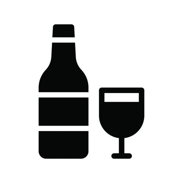 アルコールのウェブアイコンやシンプルなデザイン — ストックベクタ