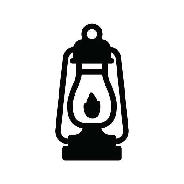 Kerosene Lamp Simple Vector Illustration — Stock Vector