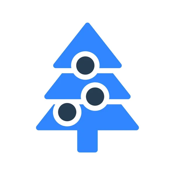 Xmas Tree Icon Vector Illustration — 스톡 벡터