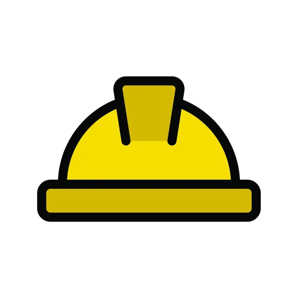 Safety Helmet Icon Vector Illustration — Stock Vector