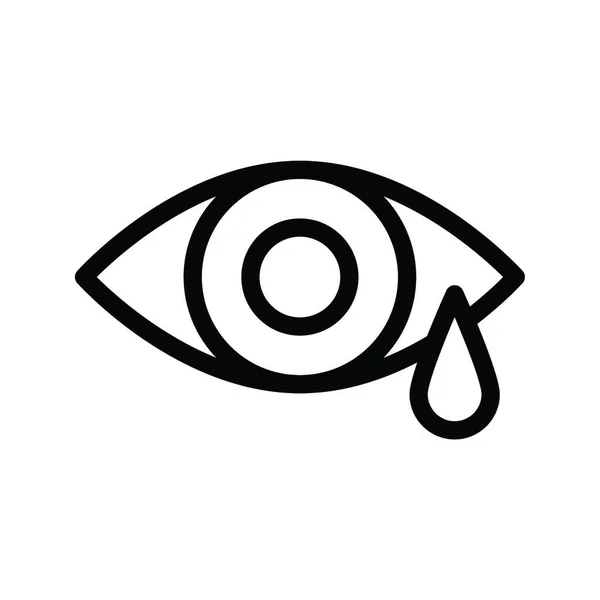 Падіння Очей Веб Іконка Векторна Ілюстрація — стоковий вектор