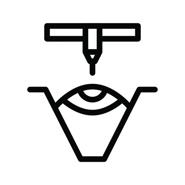 Vektorová Ilustrace Ikony Oční Kontroly — Stockový vektor