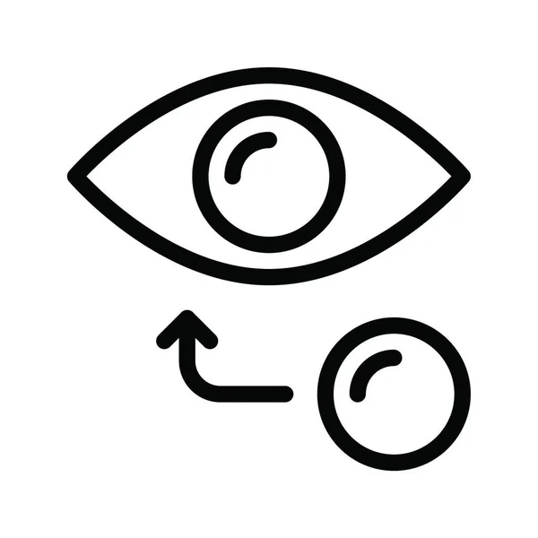 Illustration Vectorielle Icône Contrôle Ophtalmologie — Image vectorielle
