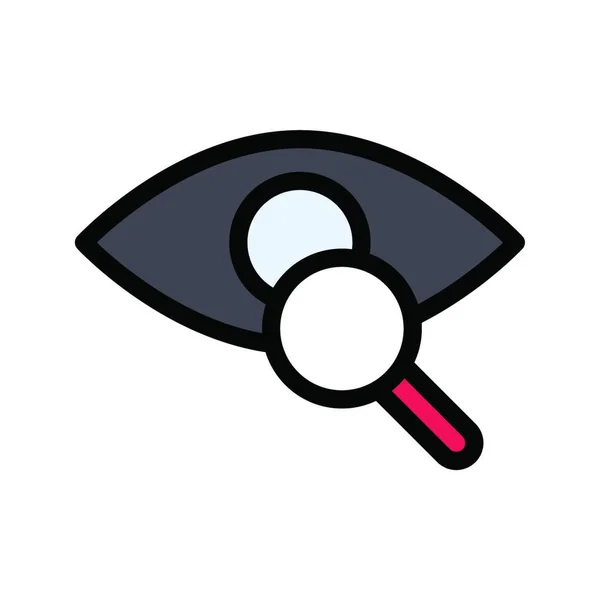 Vektorová Ilustrace Ikony Oční Kontroly — Stockový vektor