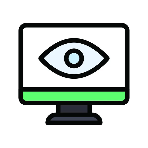 Ophthalmology Checkup Icon Vector Illustration — Stock Vector