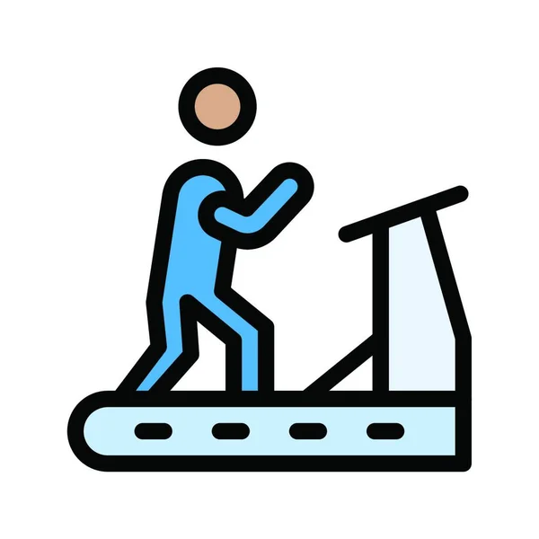 Treadmill Machine Simple Vector Illustration — Stock Vector