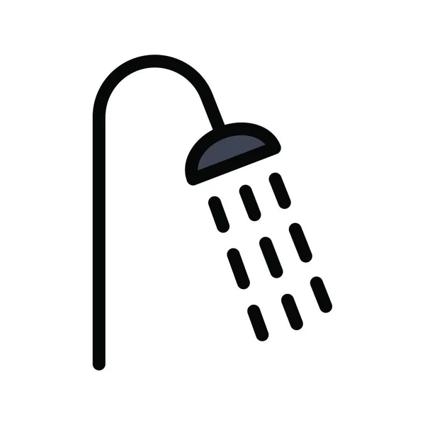 Shower Web Icon Vector Illustration — Image vectorielle