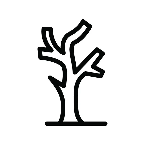 Tree Web Ikonen Vektor Illustration — Stock vektor