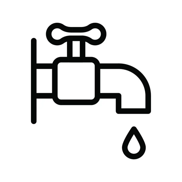 Water Tap Simple Vector Illustration — Stock Vector
