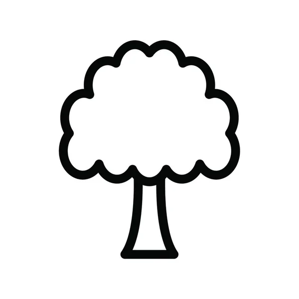 Листяне Дерево Проста Векторна Ілюстрація — стоковий вектор