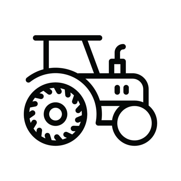 Tractor Ilustración Simple Vector — Vector de stock