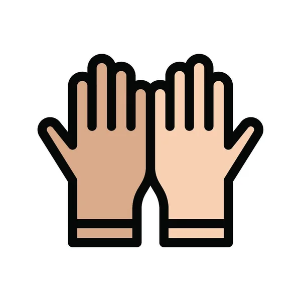 Handschuh Symbol Vektorvorlage — Stockvektor