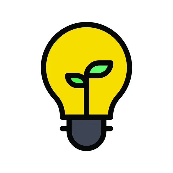 Idée Icône Web Ampoule Illustration Vectorielle — Image vectorielle