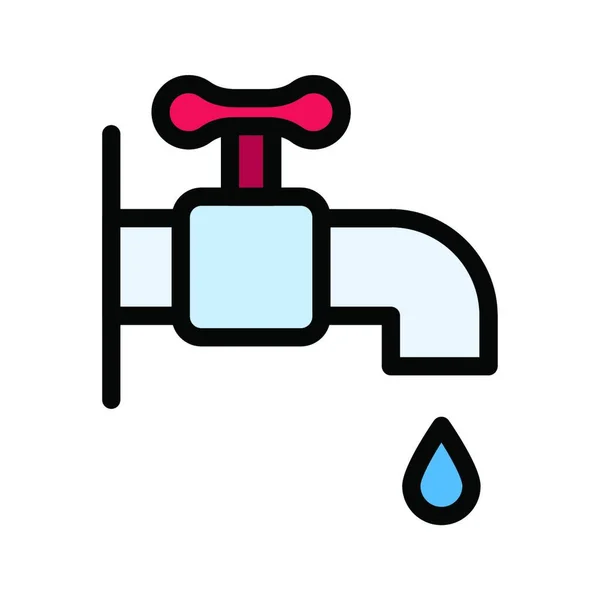 Water Tap Simple Vector Illustration — Stock Vector