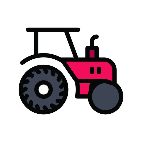Tractor Flower Web Icon Vector Illustration — 스톡 벡터