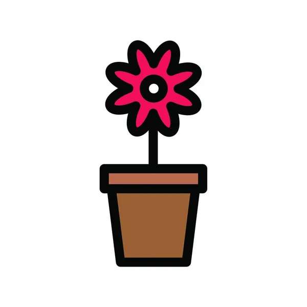 花のウェブアイコンベクトルイラスト — ストックベクタ