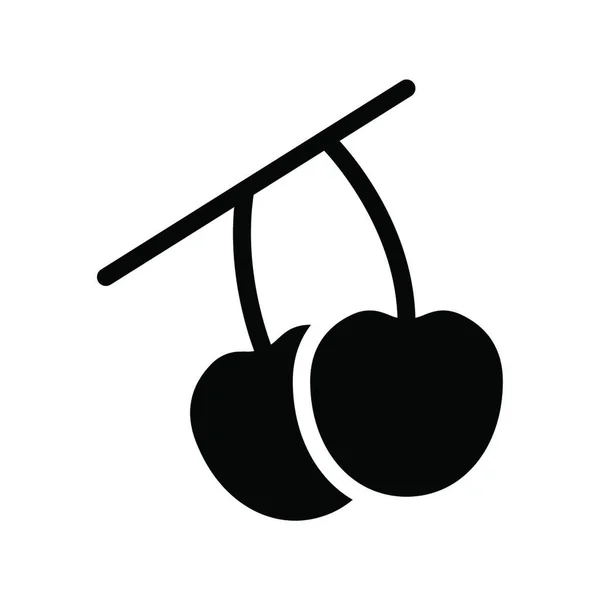 Icono Frutas Vector Ilustración — Vector de stock
